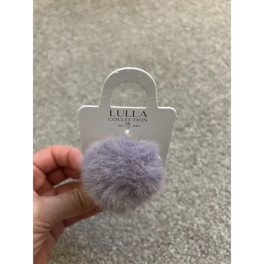 Lulla Collection Bag Charm Womens OS Purple New Pom Pom Heart Sunglasses Pearl